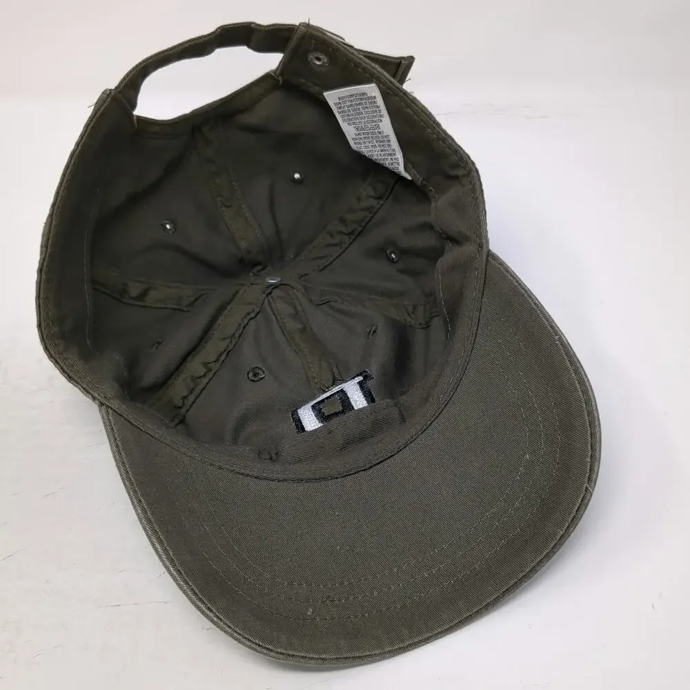 PINK Victoria's Secret Baseball Cap Green One Size P Patch Hat Slideback Cotton